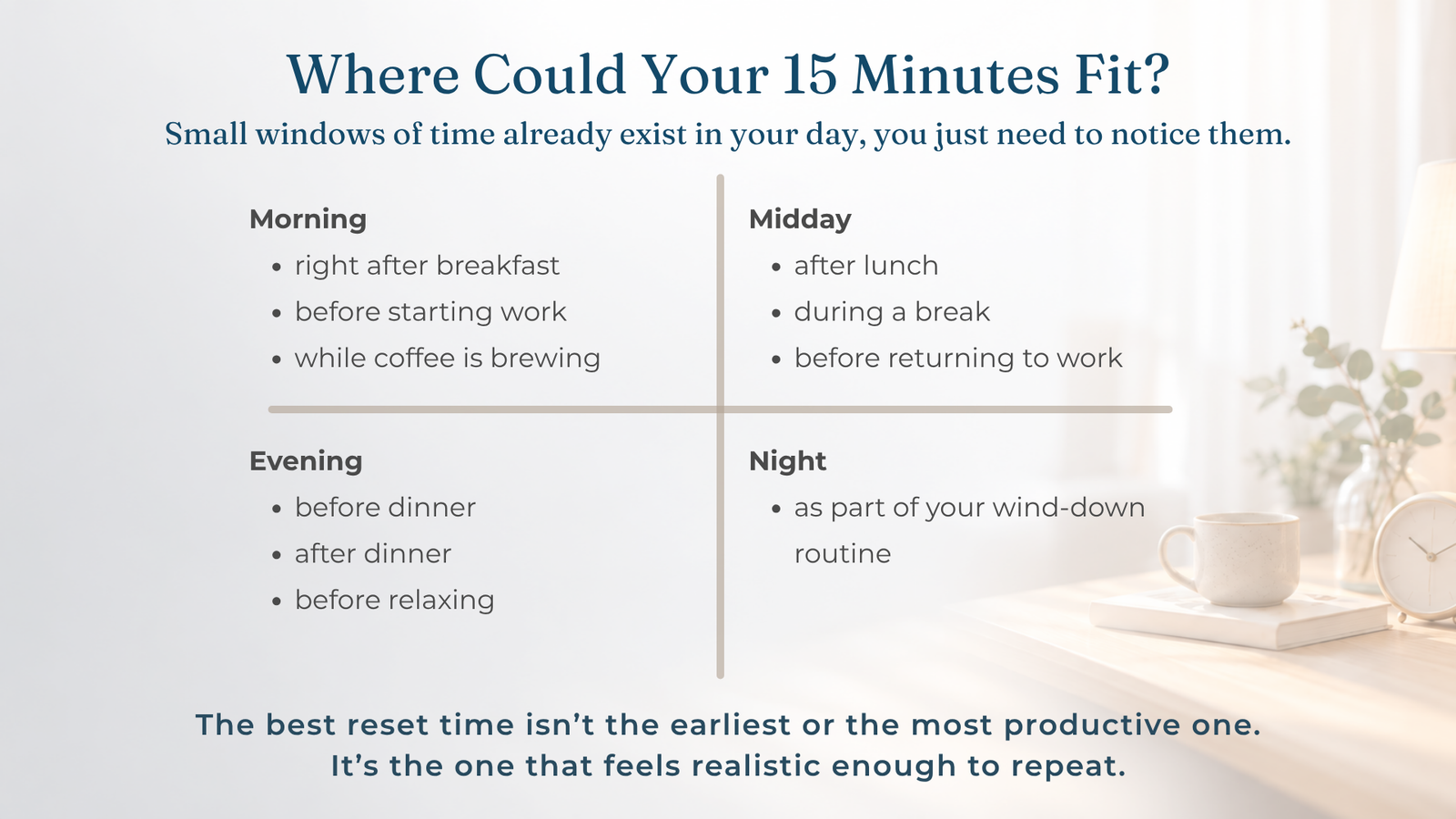 Page 17: Where Could Your 15 Minutes Fit?