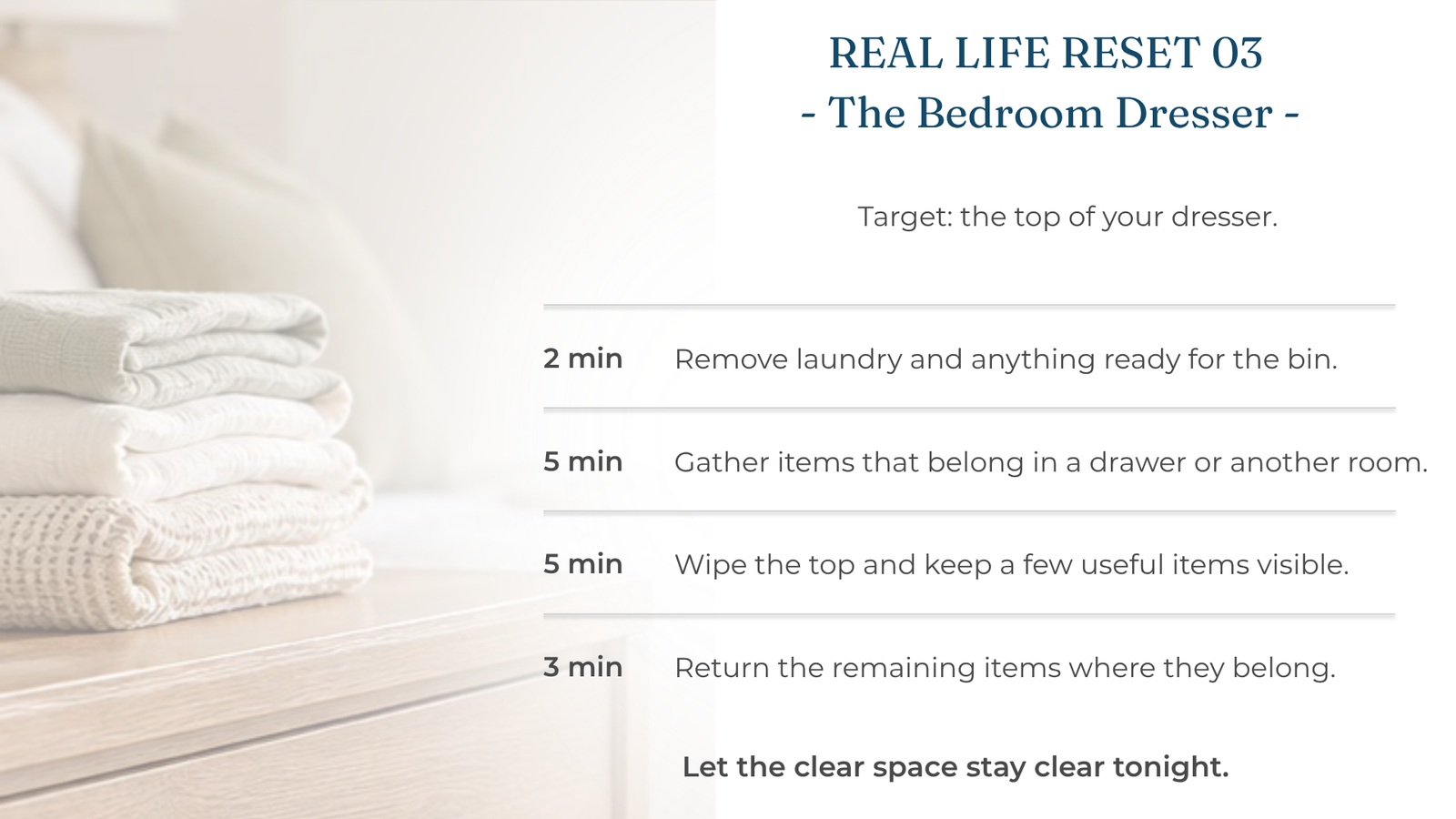 Page 25: Real Life Reset – The Bedroom Dresser